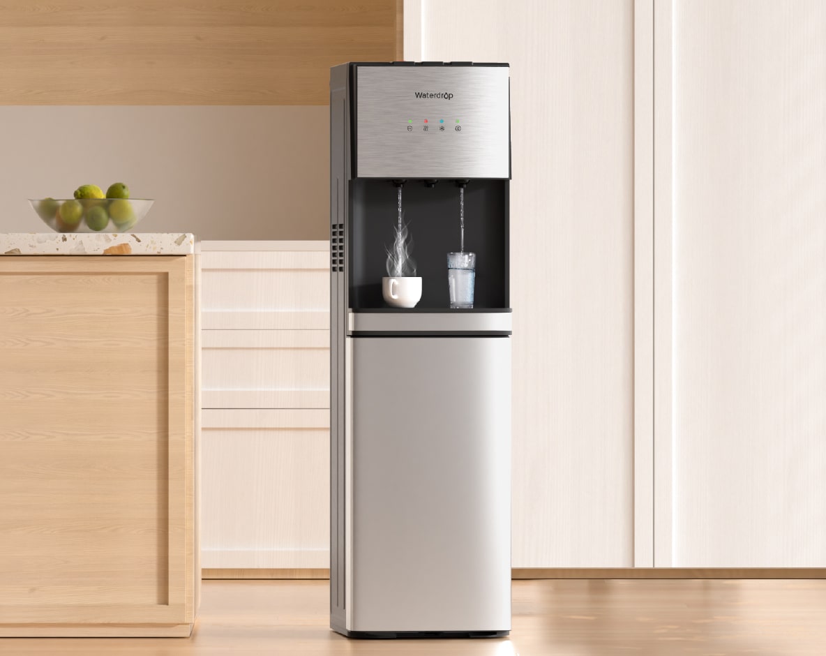 Waterdrop Y1CH Mineral Reverse Osmosis Bottleless Water Cooler, Silver